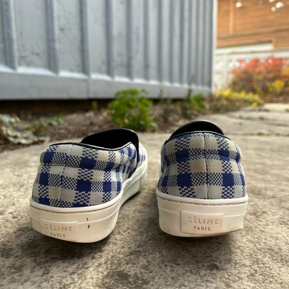 Celine Slip  On Checked Shoes, size 37 - Picture 12 of 14